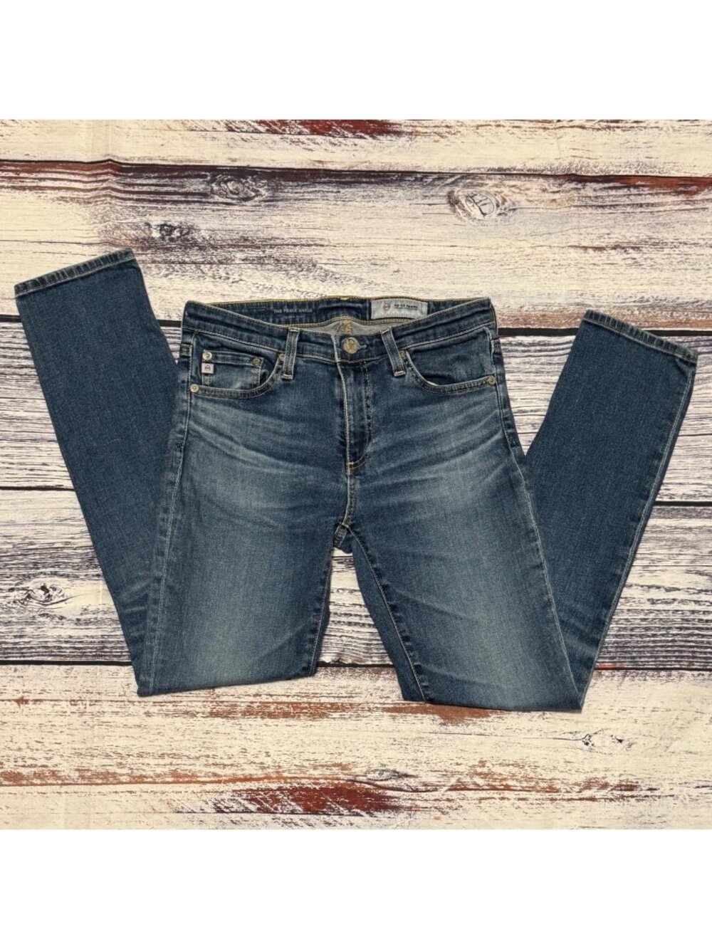 AG Adriano Goldschmied The Prima Ankle Cigarette Jeans Blue Sz 29R